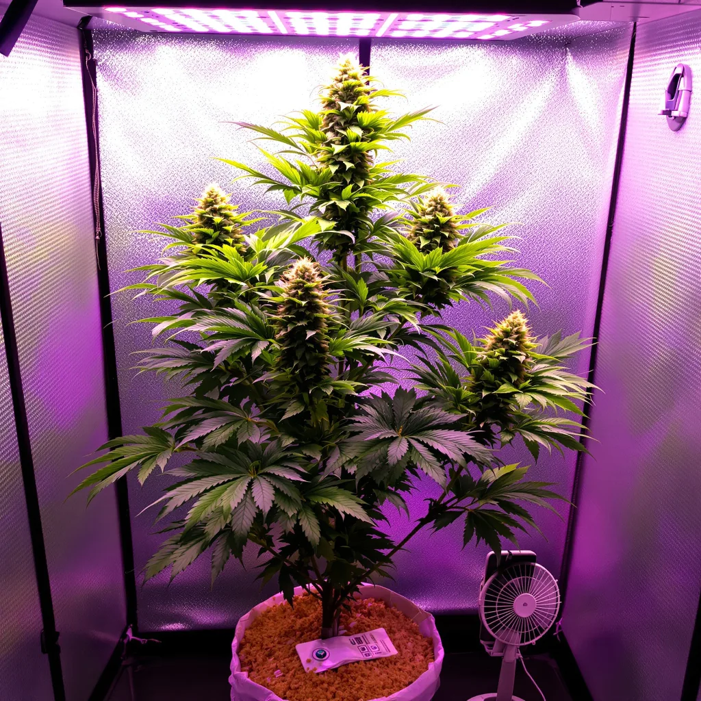 Purple Star cannabis plant in flowering stage — 60-100 cm autoflower