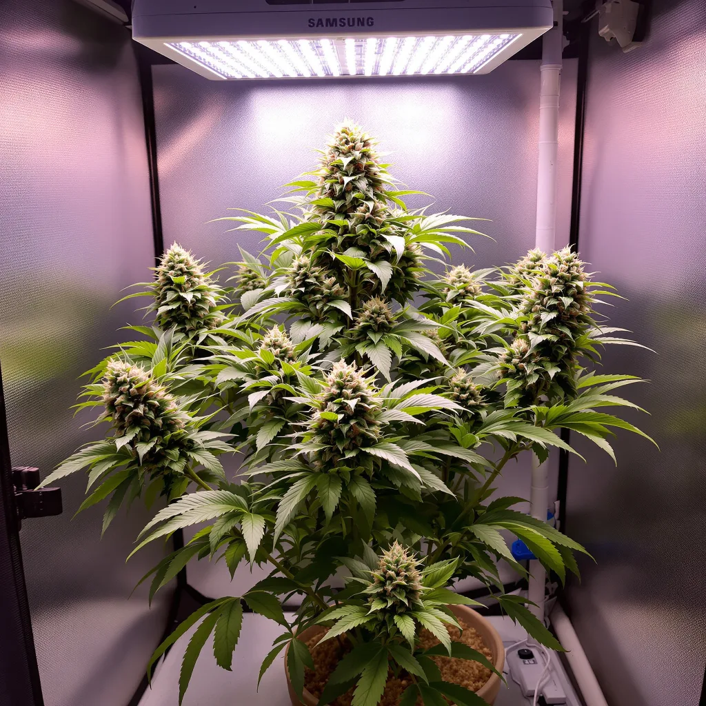 Purple Star cannabis plant in flowering stage — 90-130 cm feminised