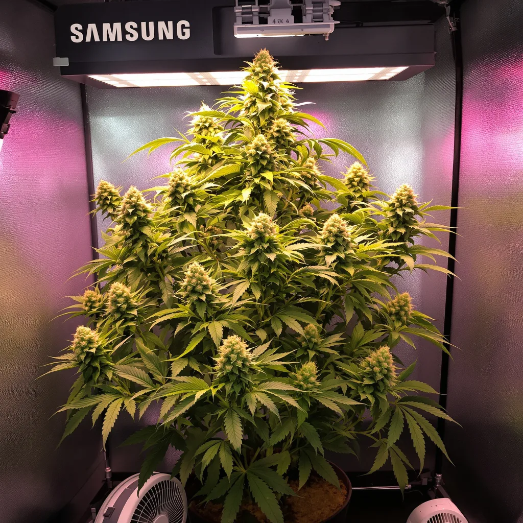 Purple Trainwreck cannabis plant in flowering stage — 120-180 cm feminised