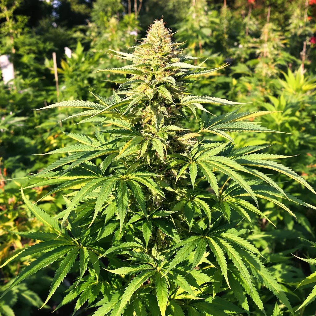 Purple Urkle 74% indica / 26% sativa flower with visible trichomes