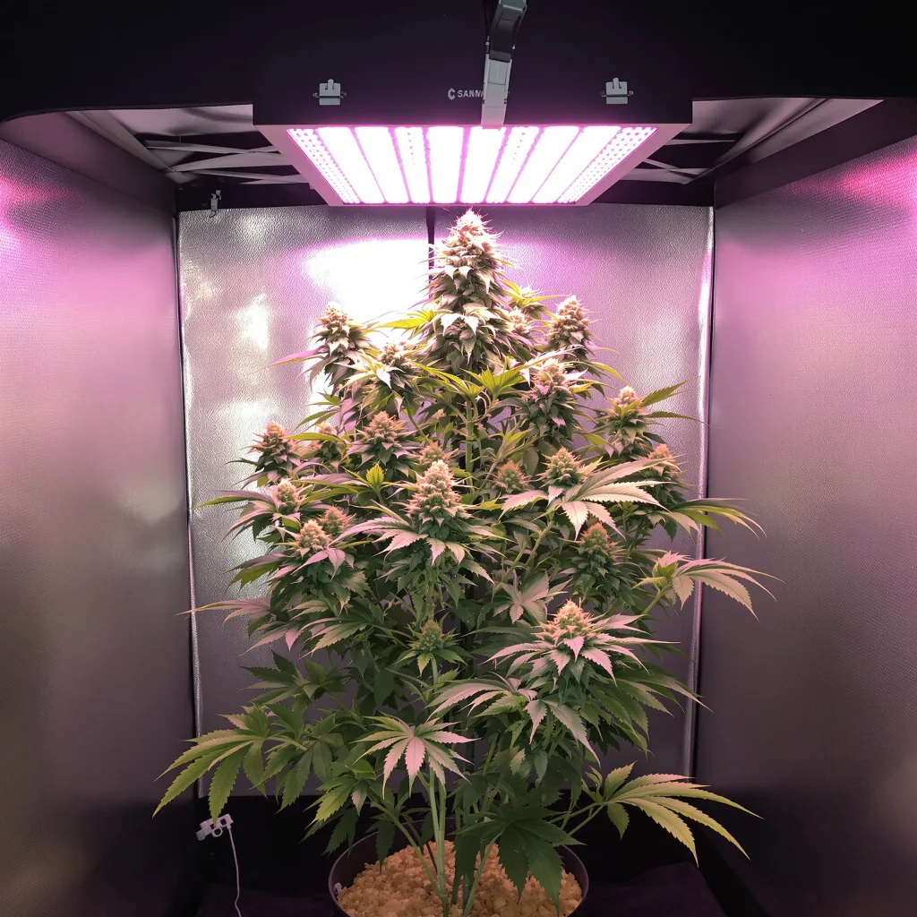 Purple Voodoo cannabis plant in flowering stage — 60-100 cm autoflower