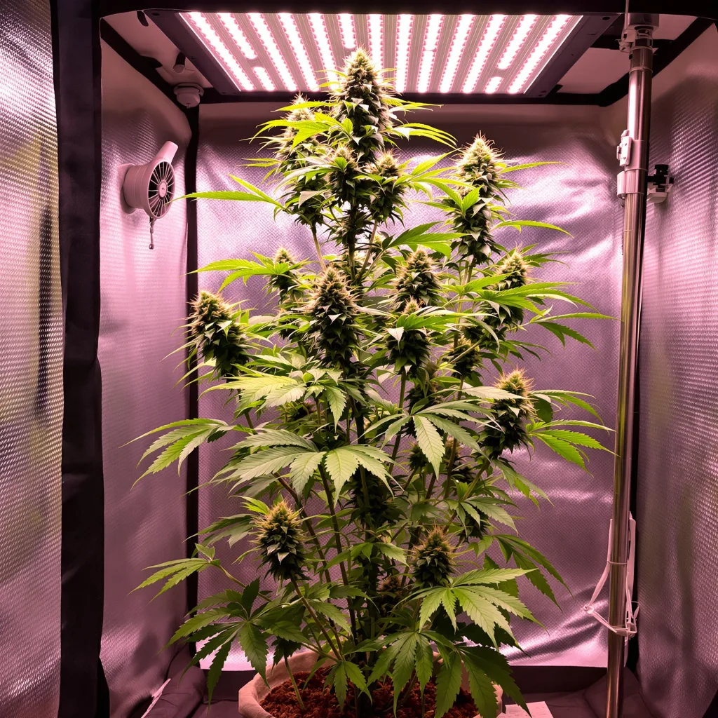 Purple Wreck cannabis plant in flowering stage — 78-89 cm feminised