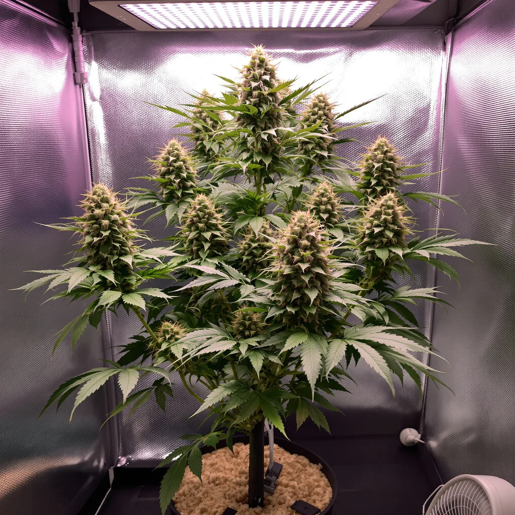 Qrazy Train cannabis plant in flowering stage — 120-180 cm feminised