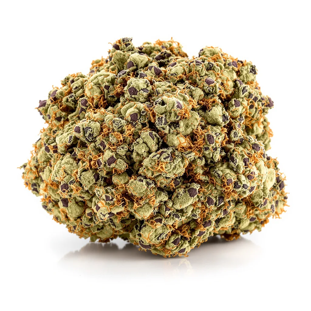 Queso 67% indica / 33% sativa flower with visible trichomes
