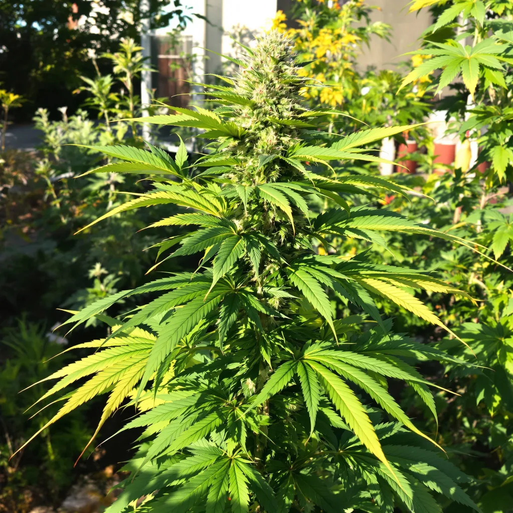 Quin-N-Tonic 77% indica / 23% sativa flower with visible trichomes
