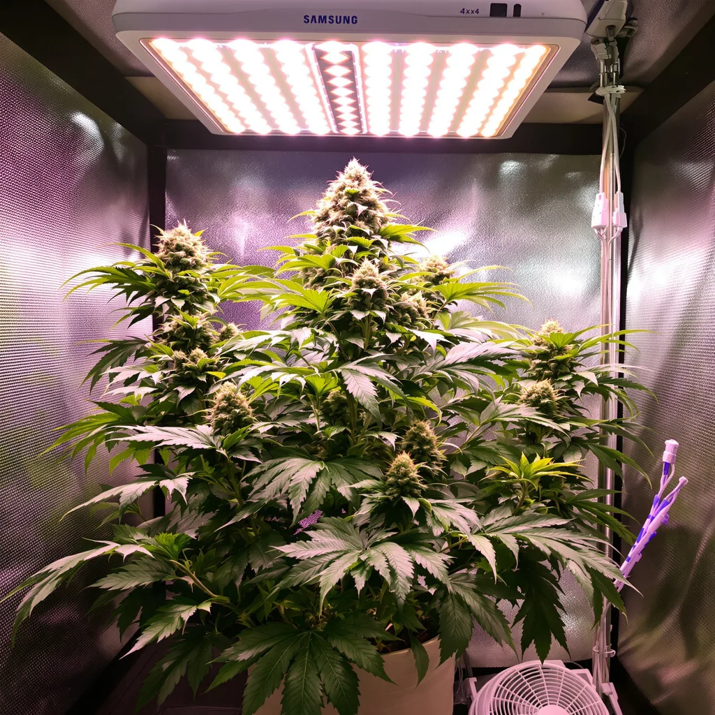 Raisinberry cannabis plant in flowering stage — 60-100 cm autoflower