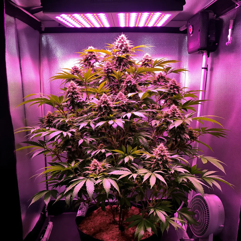 Rare Darkness cannabis plant in flowering stage — 90-130 cm feminised