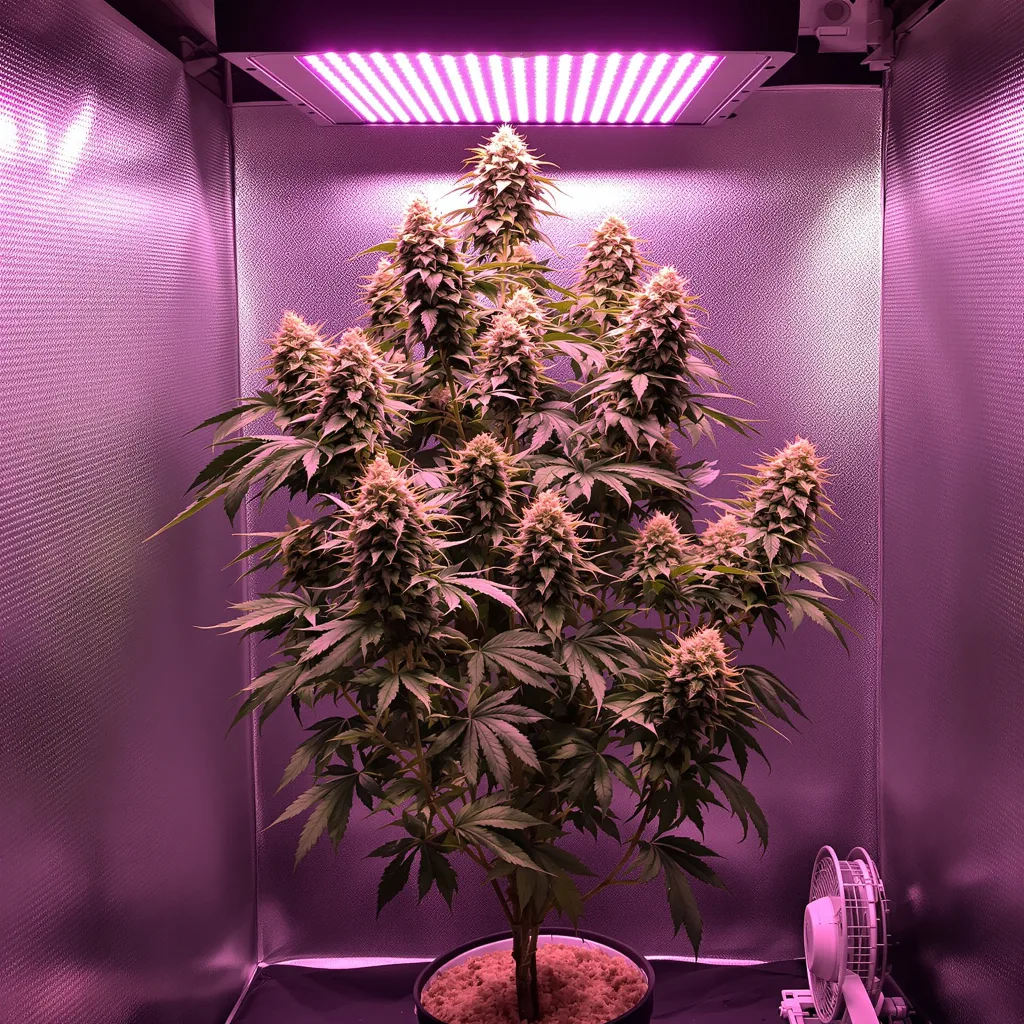 Raspberry Cough cannabis plant in flowering stage — 60-100 cm autoflower