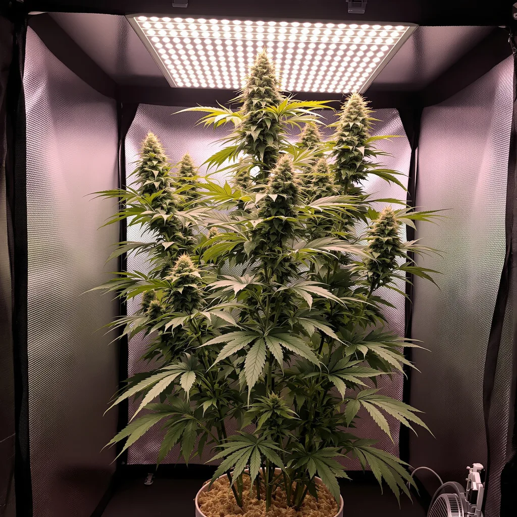 Raspberry Cough Kush cannabis plant in flowering stage — 60-100 cm autoflower