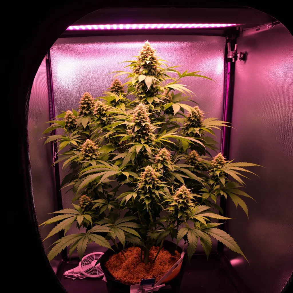 Red Bruce cannabis plant in flowering stage — 90-130 cm feminised