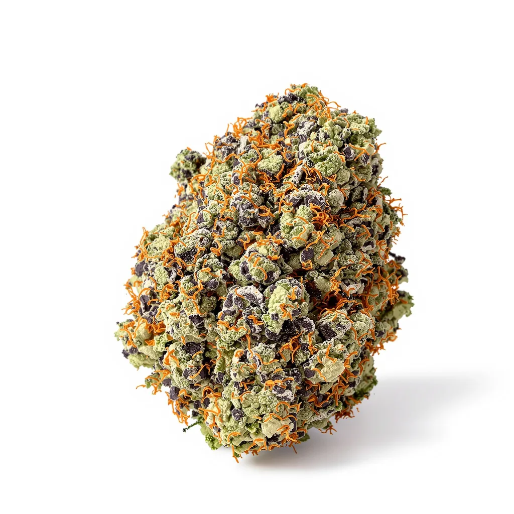 Remedy 68% indica / 32% sativa flower with visible trichomes