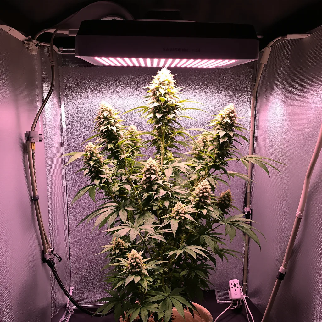 Rene Mist cannabis plant in flowering stage — 120-180 cm feminised