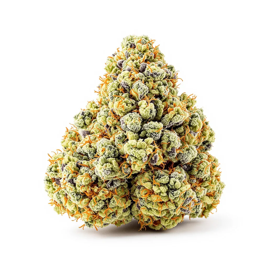 Rocklock 48% indica / 52% sativa flower with visible trichomes
