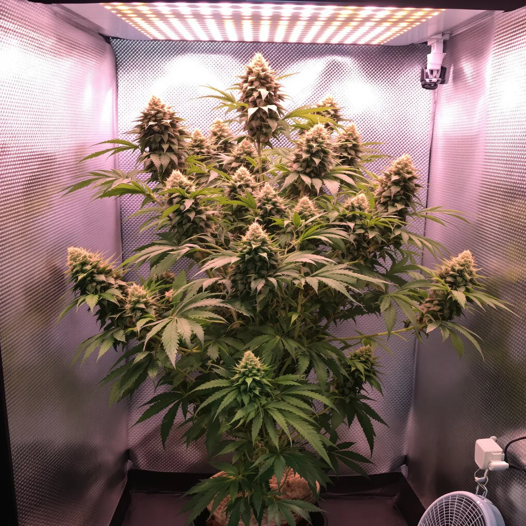 Rockstar cannabis plant in flowering stage — 120-180 cm feminised