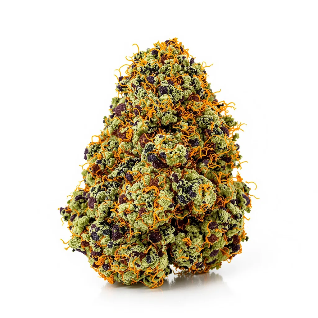 Rose Bud 89% indica / 11% sativa flower with visible trichomes