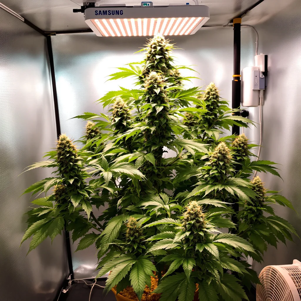 Rug Burn OG cannabis plant in flowering stage — 90-130 cm feminised
