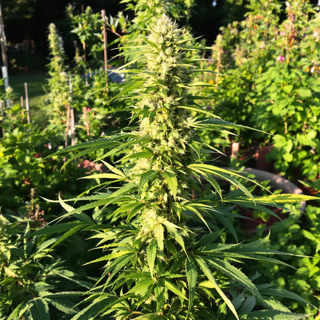 Sage N Sour 25% indica / 75% sativa flower with visible trichomes