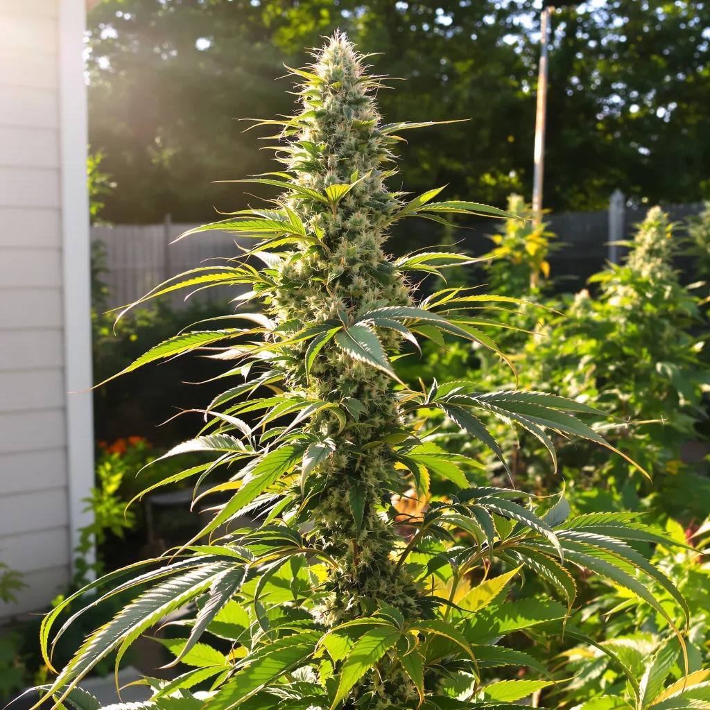 Santa Maria 40% indica / 60% sativa flower with visible trichomes