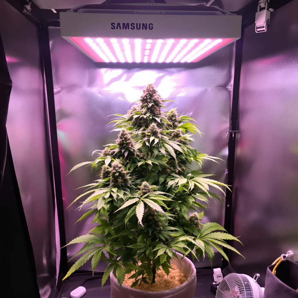 Scott's OG cannabis plant in flowering stage — 90-130 cm feminised