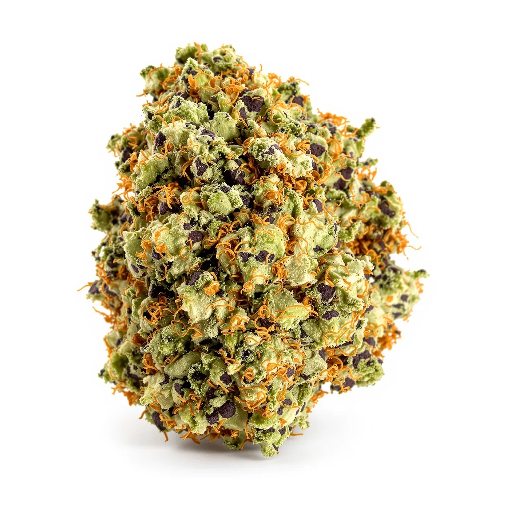 Sensi Skunk 74% indica / 26% sativa flower with visible trichomes