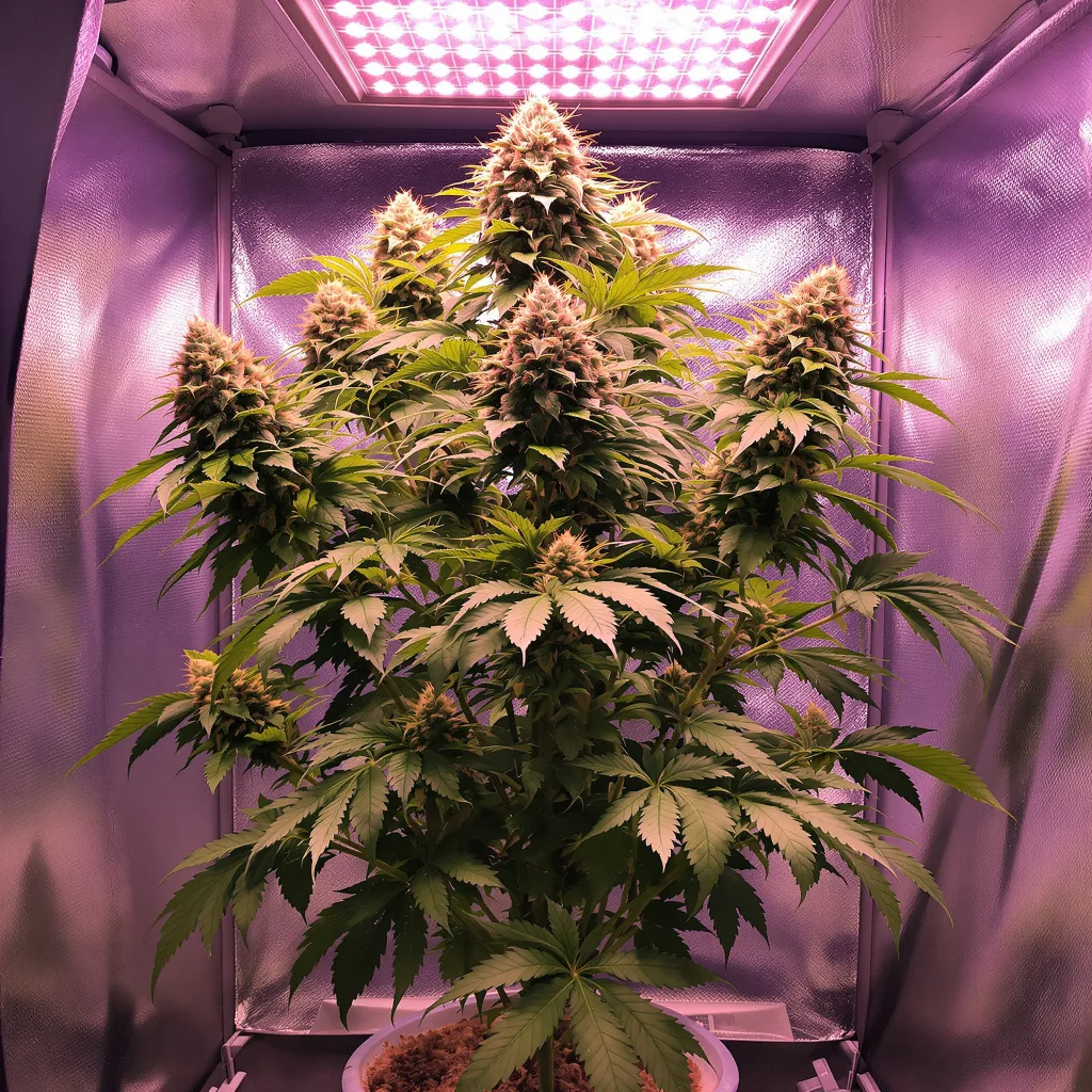 Serious Happiness cannabis plant in flowering stage — 120-180 cm feminised