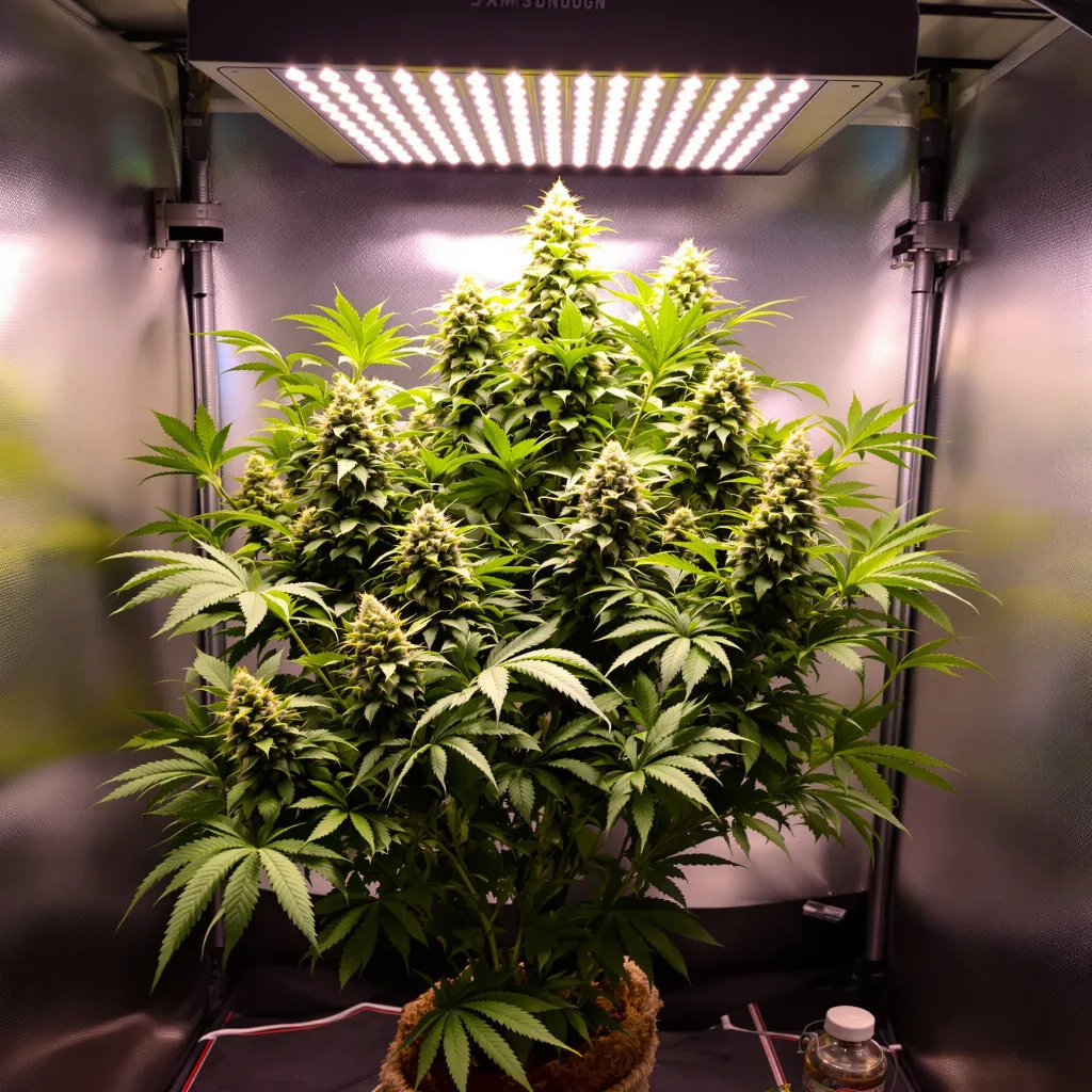 Sharksbreath cannabis plant in flowering stage — 90-130 cm feminised