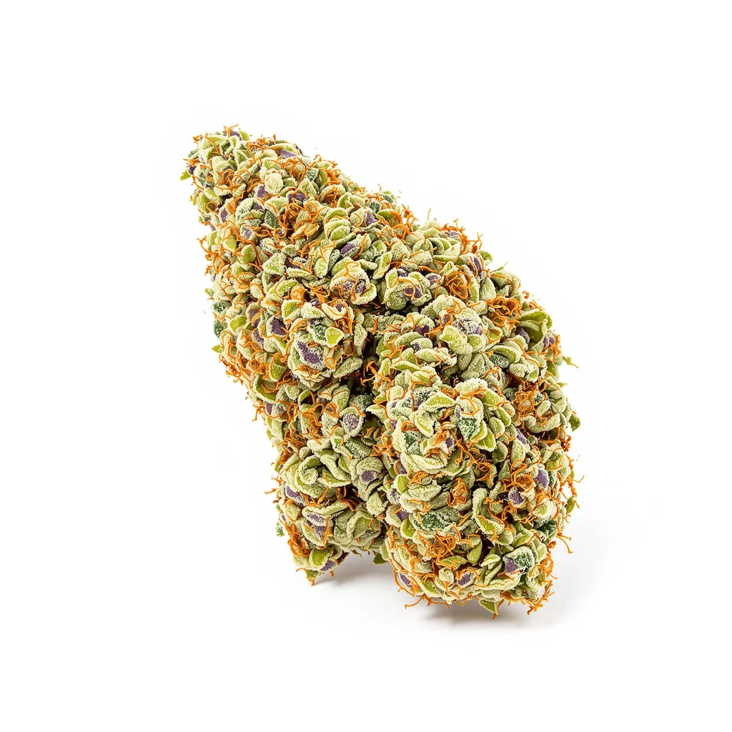 Silver Kush 25% indica / 65% sativa flower with visible trichomes