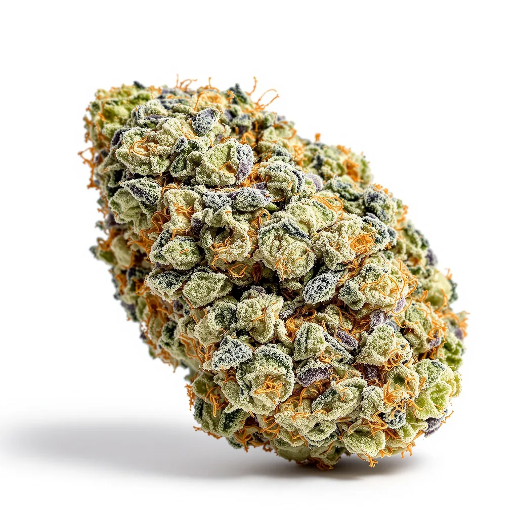 Silverfalls Kush 40% indica / 60% sativa flower with visible trichomes