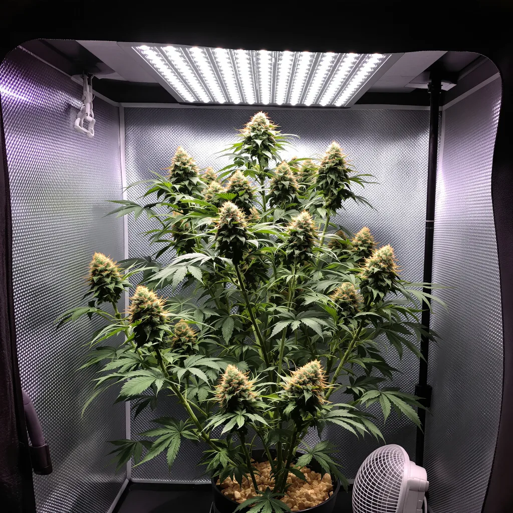 Silverfalls Kush cannabis plant in flowering stage — 120-180 cm feminised