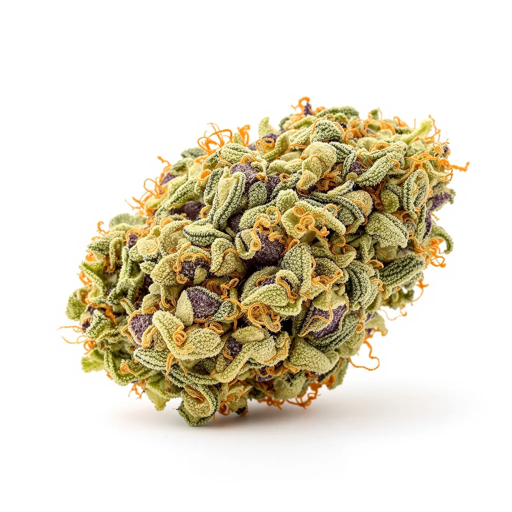 Silverfalls Kush 40% indica / 60% sativa flower with visible trichomes