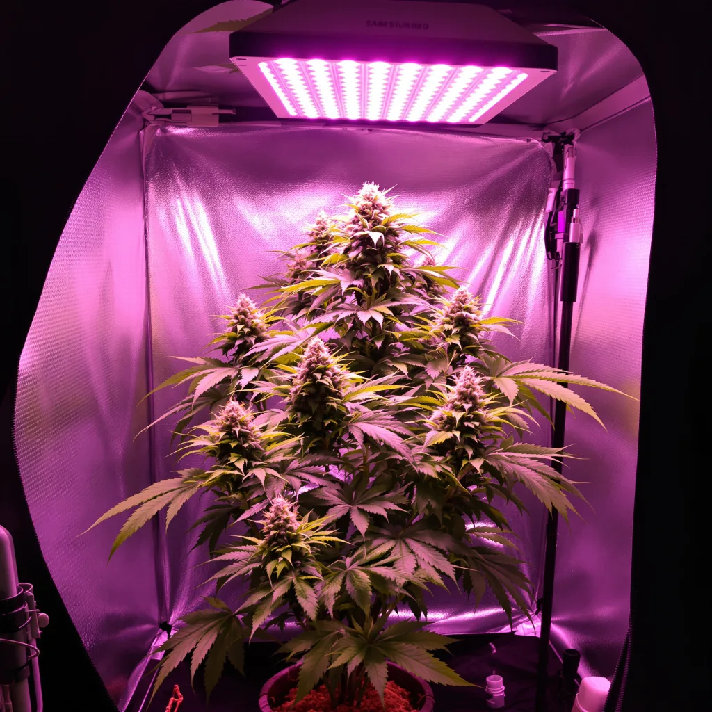 Sin City Kush cannabis plant in flowering stage — 90-130 cm feminised