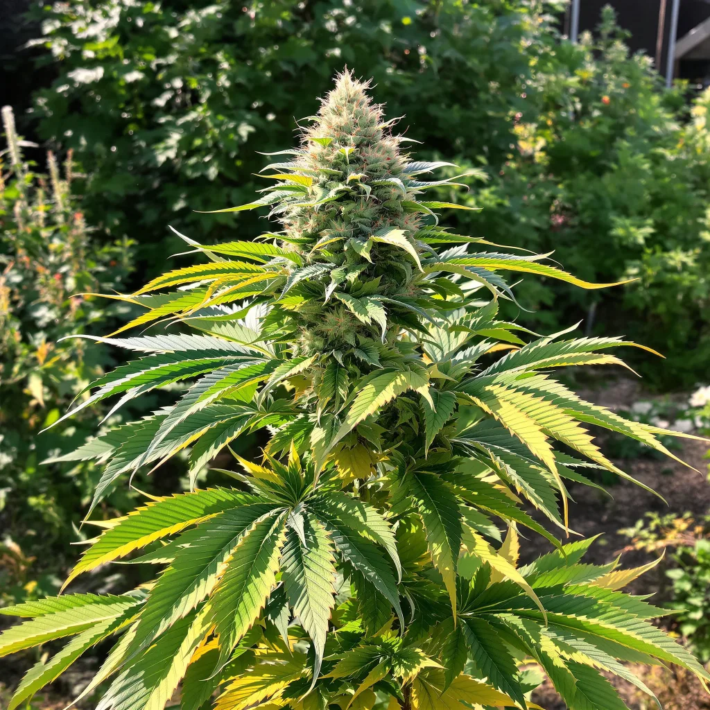 Sin City Kush 67% indica / 33% sativa flower with visible trichomes