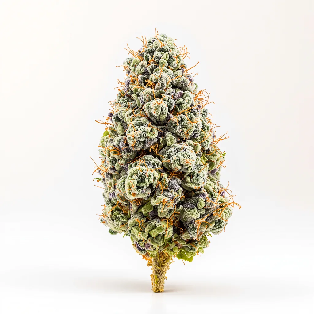 Sister Glue 47% indica / 53% sativa flower with visible trichomes