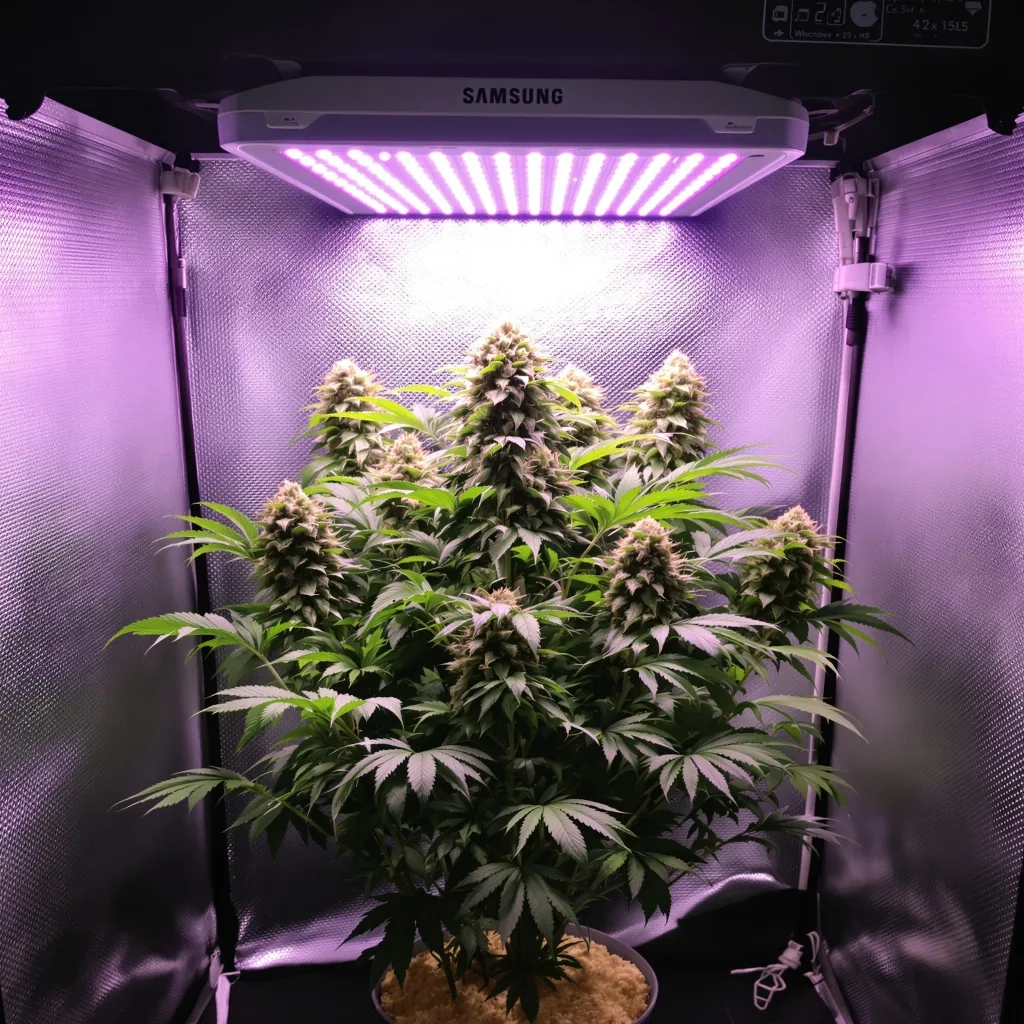 Skunk Kush cannabis plant in flowering stage — up to 150 cm feminised