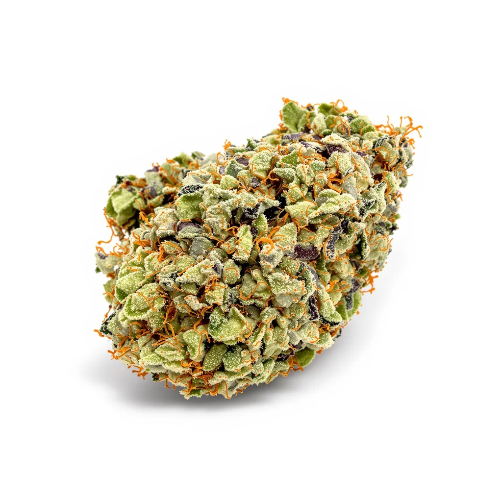 Skywalker OG 51% indica / 49% sativa flower with visible trichomes