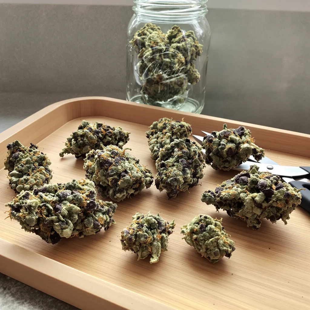 Snoop Dogg OG 75% indica / 25% sativa flower with visible trichomes