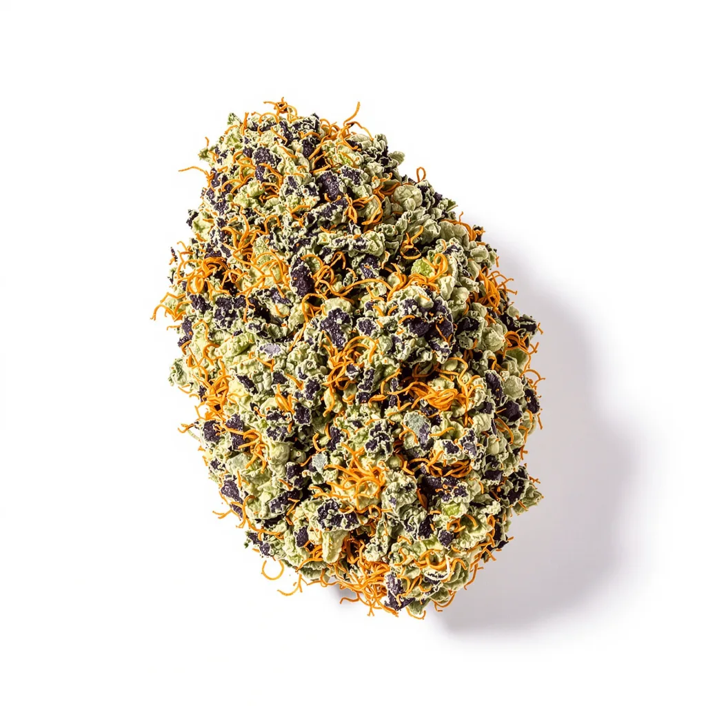 Snoop Dogg OG 75% indica / 25% sativa flower with visible trichomes