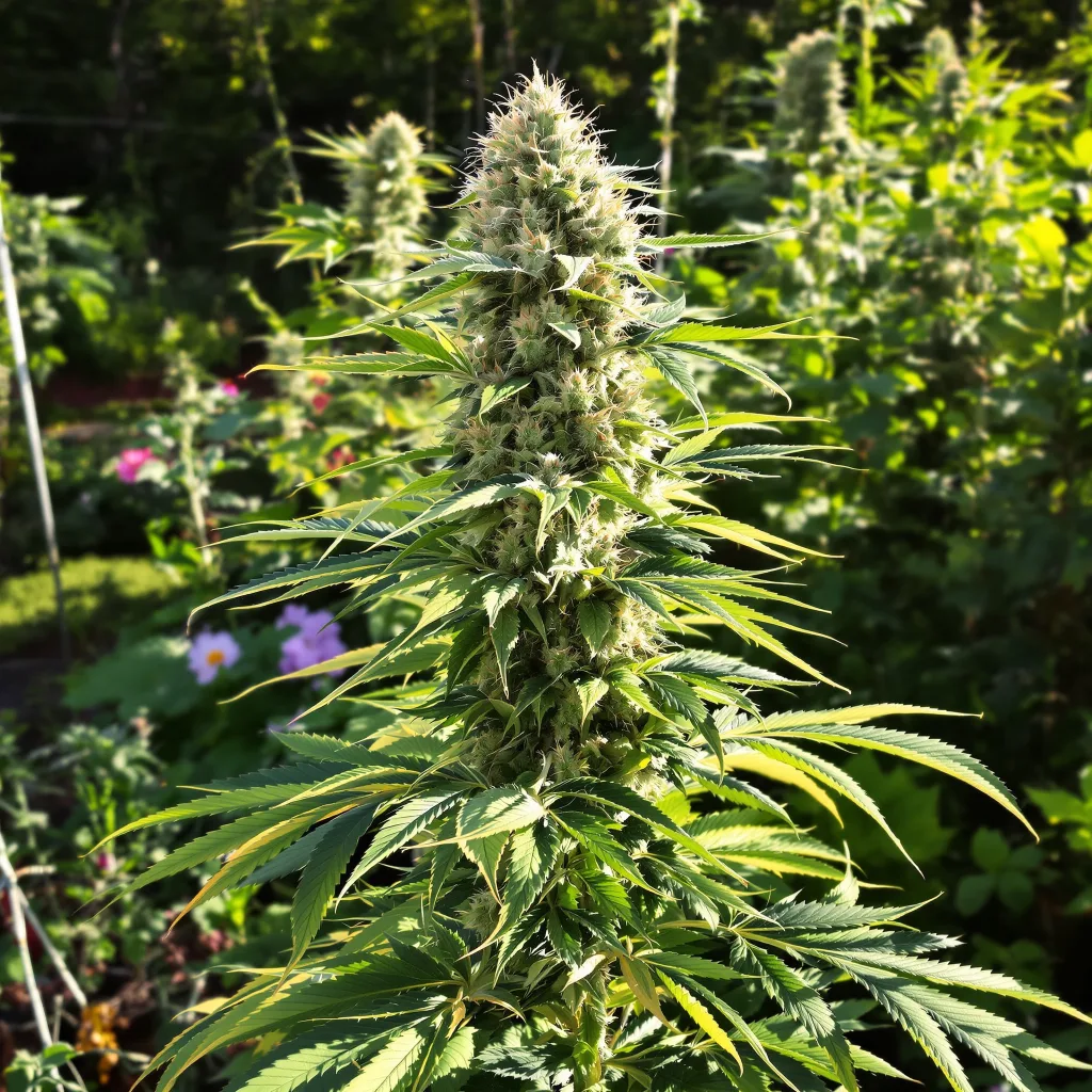 Snoop's Dream 50% indica / 50% sativa flower with visible trichomes