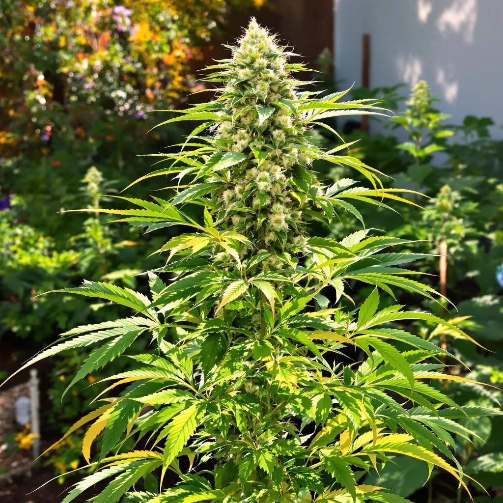 Snow Diesel 55% indica / 45% sativa flower with visible trichomes