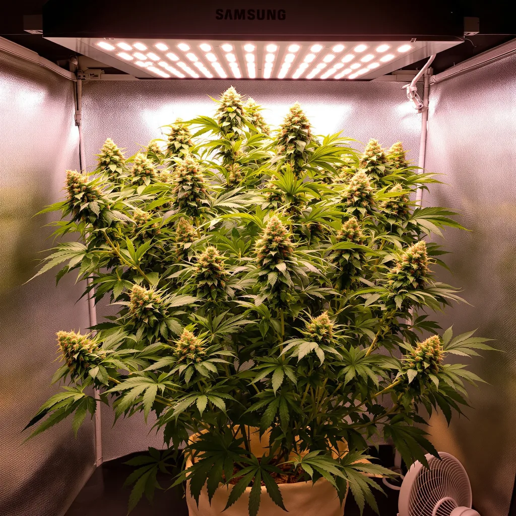 Snow Leopard cannabis plant in flowering stage — 120-180 cm feminised