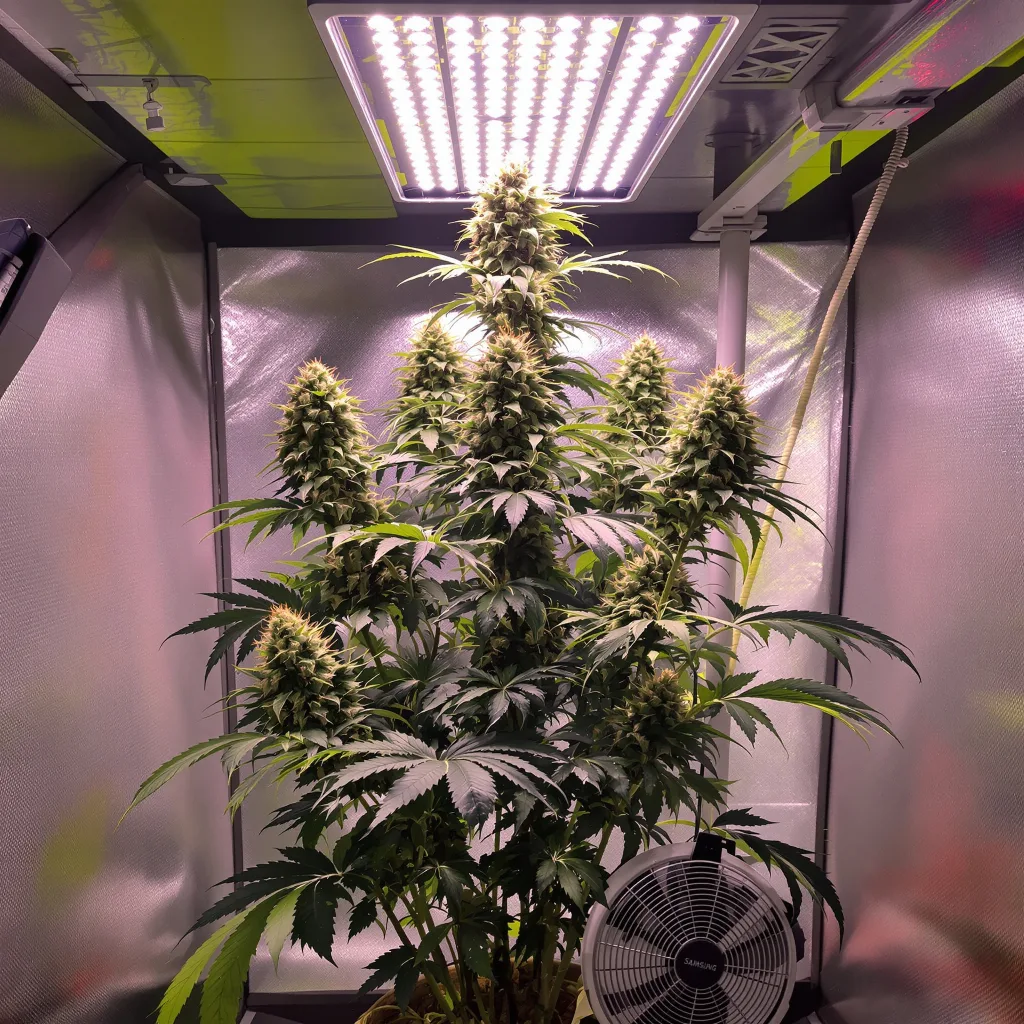 Snowcap Dream cannabis plant in flowering stage — 120-180 cm feminised