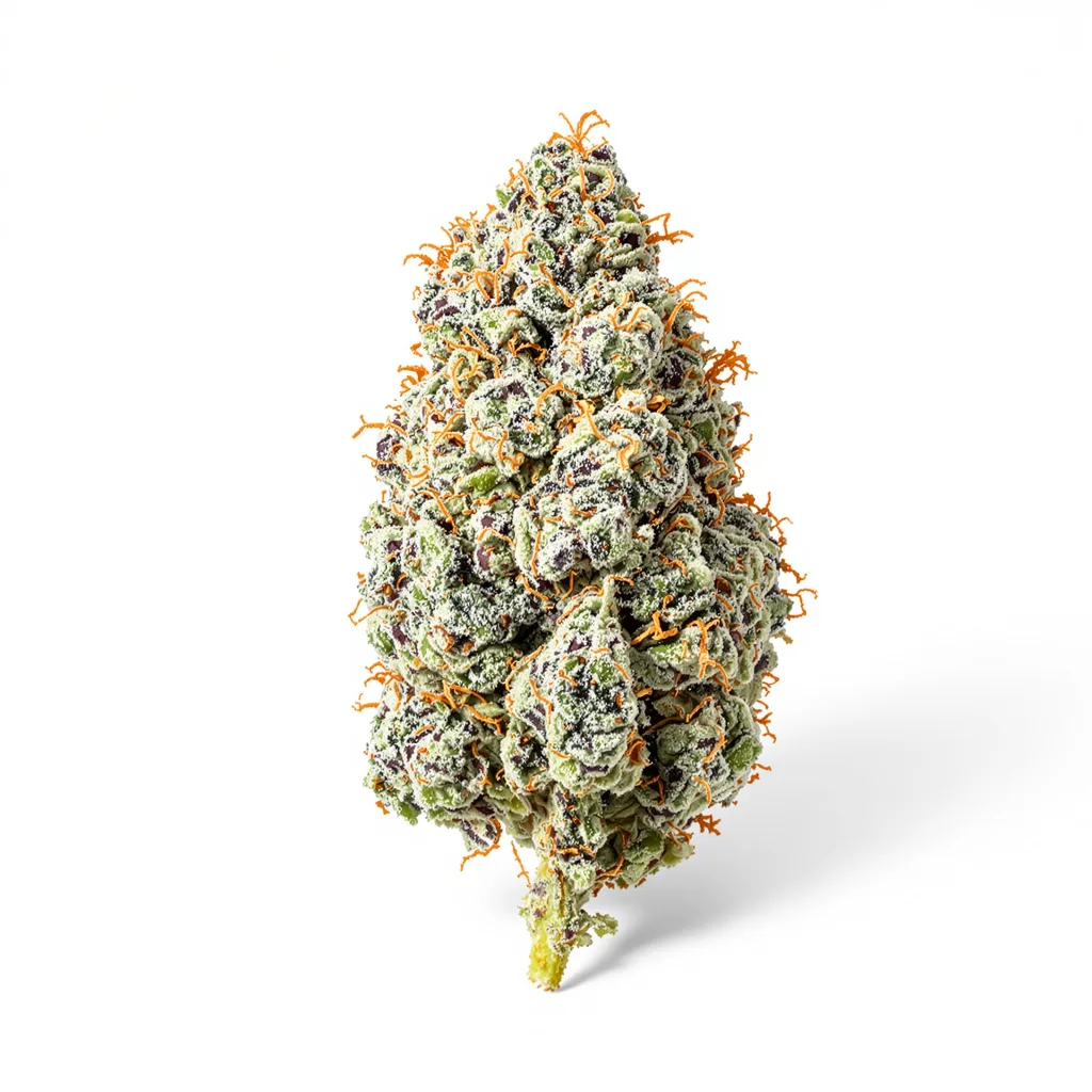 Soul Shine 48% indica / 52% sativa flower with visible trichomes