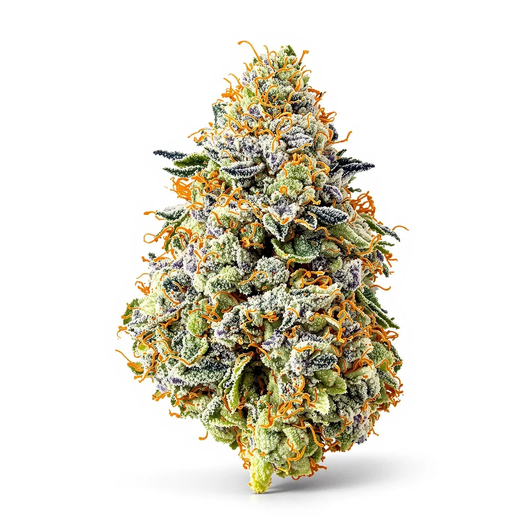 Sour Ape 59% indica / 41% sativa flower with visible trichomes
