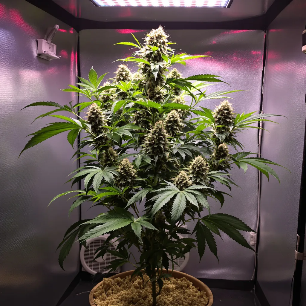 Sour Apple cannabis plant in flowering stage — 40-100 cm autoflower