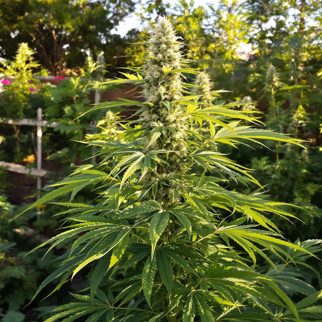 Sour Cream 17% indica / 83% sativa flower with visible trichomes