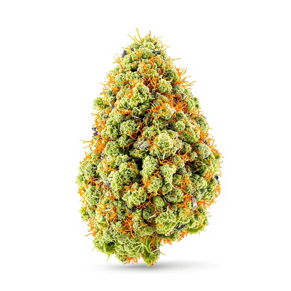 Sour Dream 12% indica / 88% sativa flower with visible trichomes
