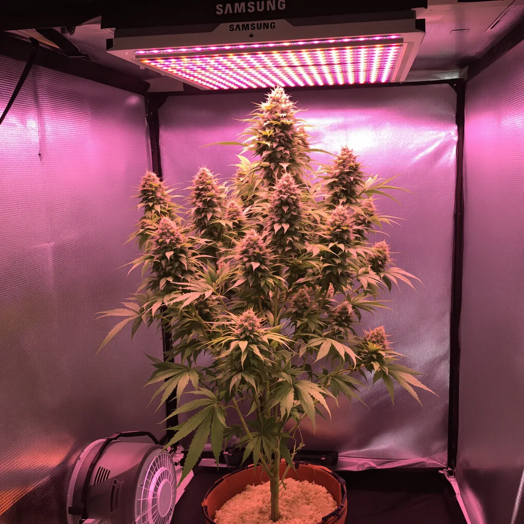 Sour Dubble cannabis plant in flowering stage — 60-100 cm autoflower