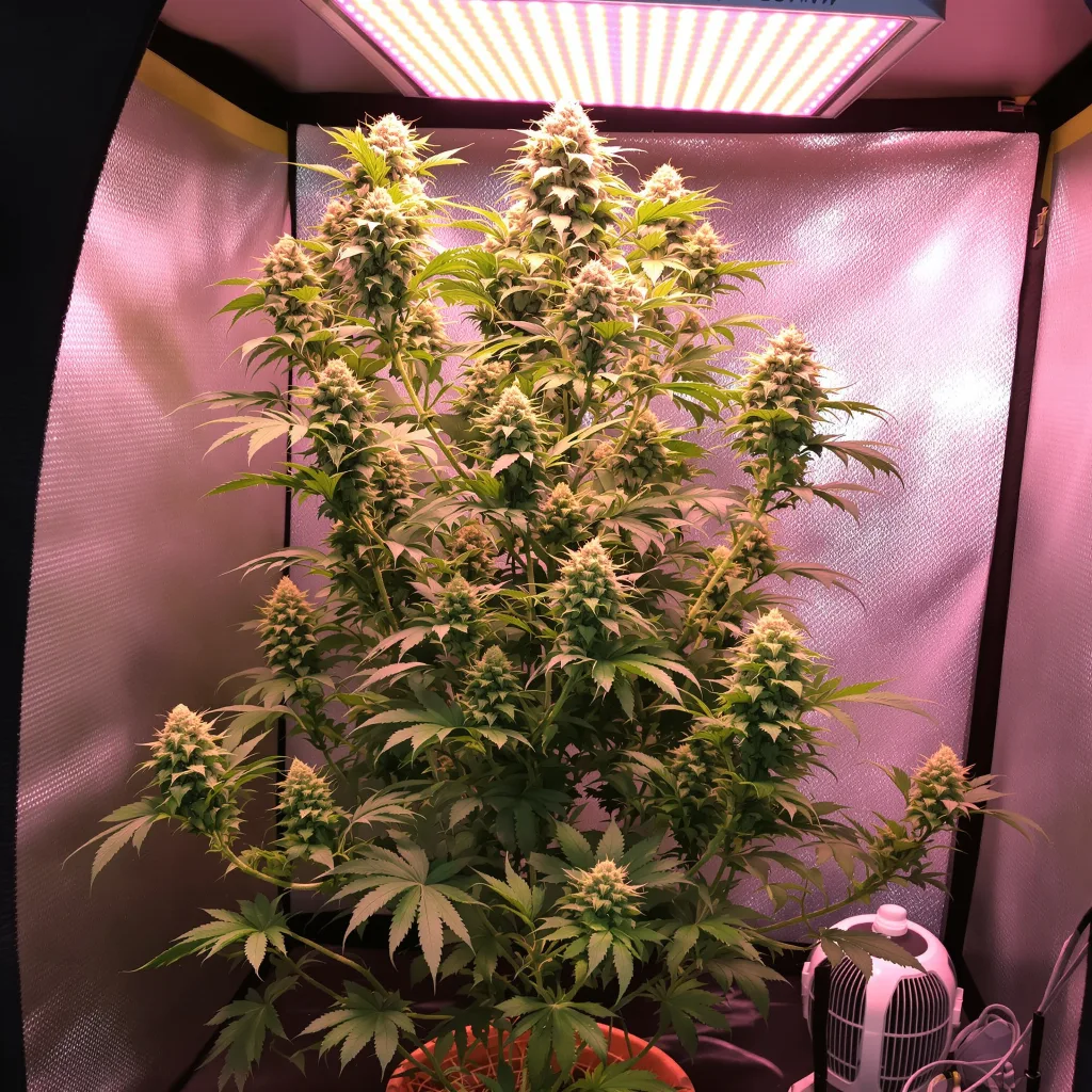 Sour Kush cannabis plant in flowering stage — 60-100 cm autoflower