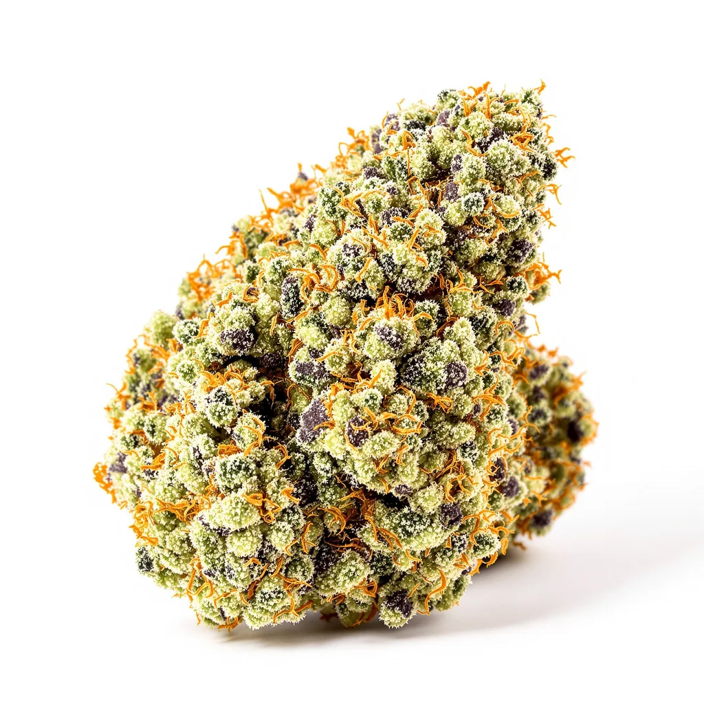 Space Queen 50% indica / 50% sativa flower with visible trichomes