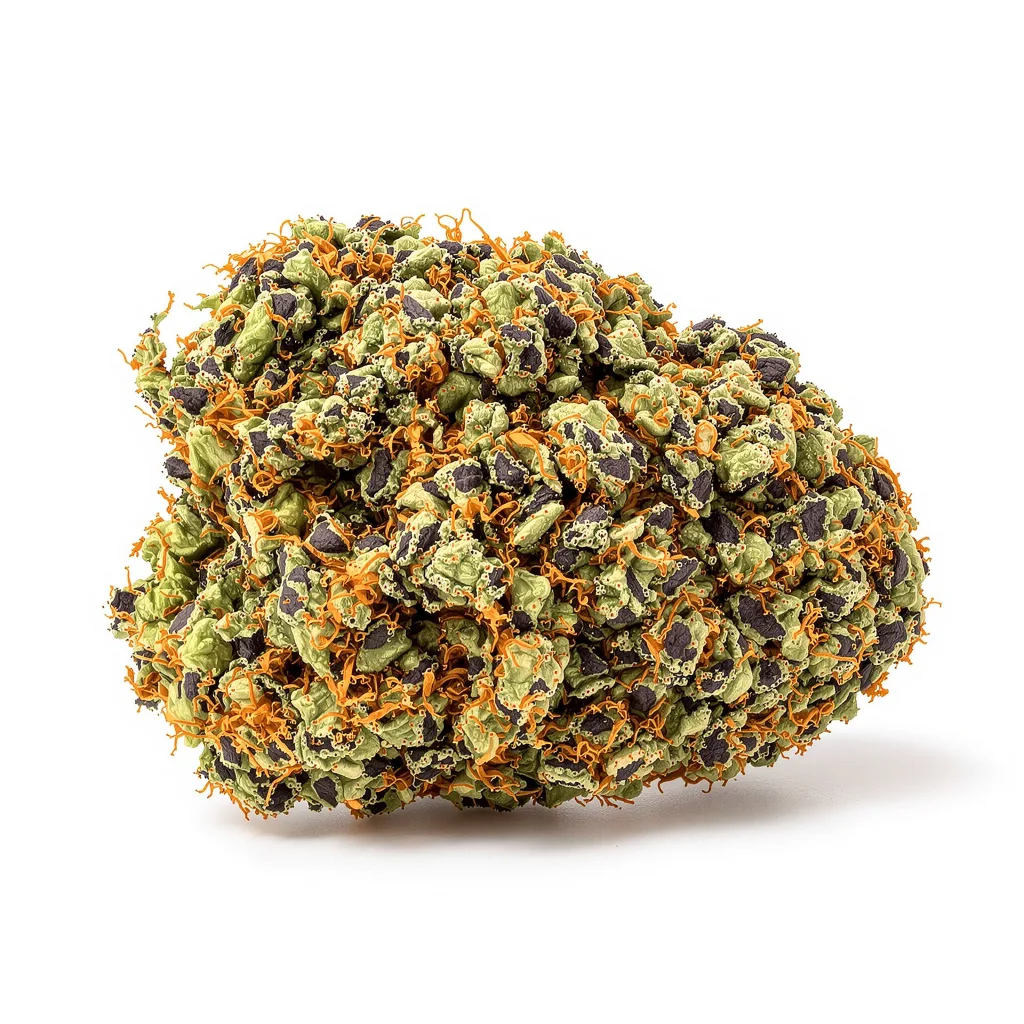 Special Kush #1 88% indica / 12% sativa flower with visible trichomes